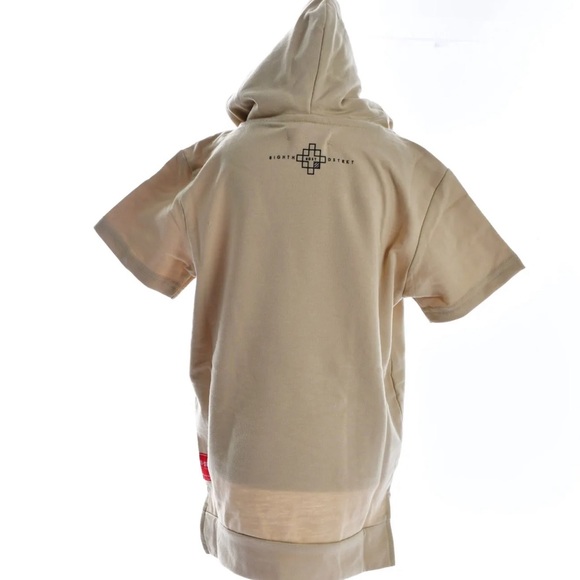BOYS’ ROSE PATCH FRENCH TERRY HOODIE-SAND - Picture 4 of 4